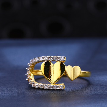 22kt gold women's delicate cz  ring lr616