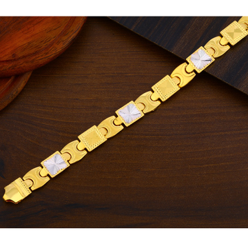 916 Gold Plain Fancy Men's Bracelet MPB277