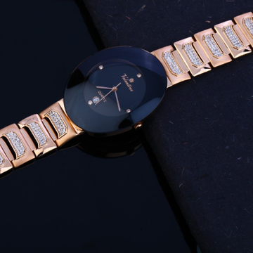 Gents watch rosegold cz 18ct by 