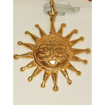 916 Gold Surya Pendant by Jay Ambe Jewellers