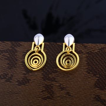 916 Gold CZ Hallmark Gorgeous Ladies Plain Earring...