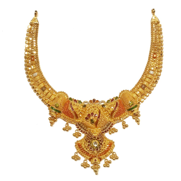 22kt Gold Kalkatti short necklace MGA - GN059
