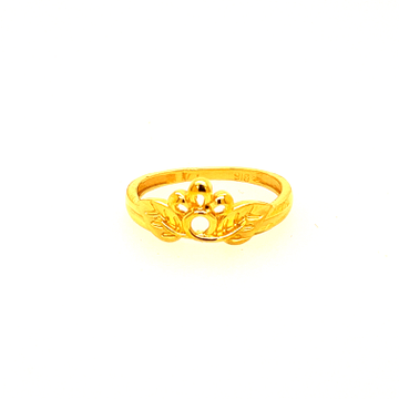 22k Gold Plain Petals Ring by 
