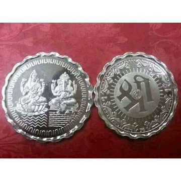Fancy Cutting Ganesh Laxmi Shree Sava Coin Ms-2204 by 