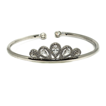 925 Sterling Silver Queen Shaped Bracelet MGA - BR...