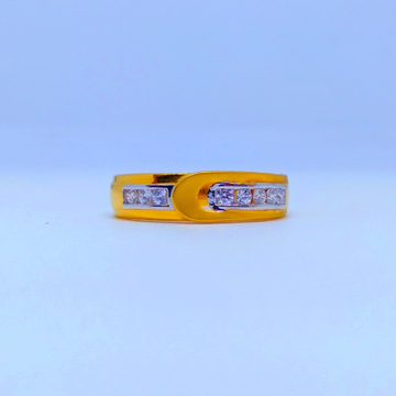 22 KT 916 Hallmark fancy diamond gents ring by Harekrishna Gold