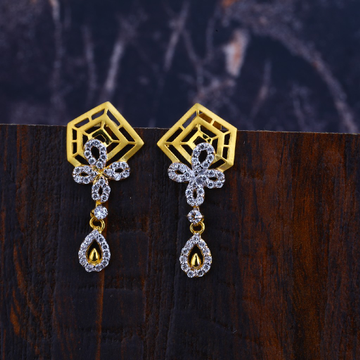 22KT Cz Gold Designer  Earring LFE304