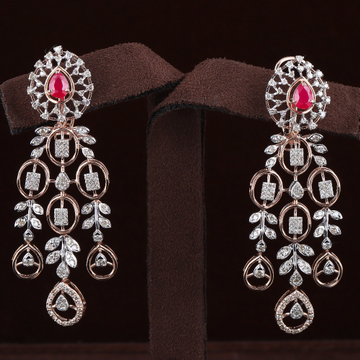 18kt rose gold diamond fancy earrings by 