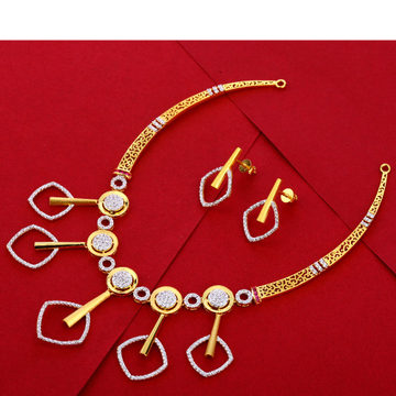 916  Gold CZ  Fancy Ladies Necklace Set LN210