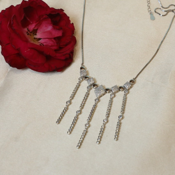 92.5 Sterling Silver Fancy&Cz  Necklace for this w...