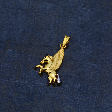 Mens Horse Gold Exclusive 916 Pendant-MHP12