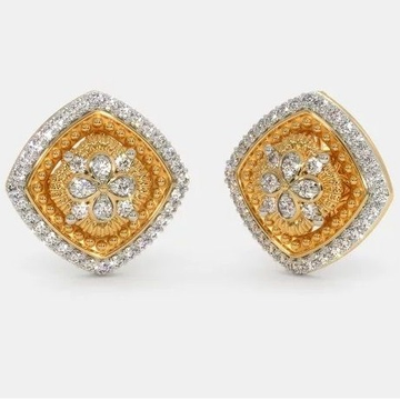 22 Kt 916 Gold Cz Diamond Earring by 