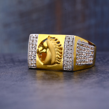 916 Gold Cz Hallmark Mens Ring MR655