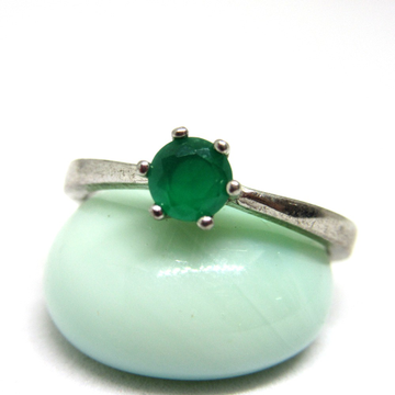 Silver 925 green stone ring sr925-87 by 