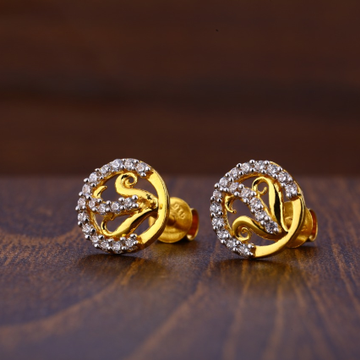 916 Gold Hallmark Exclusive Ladies Tops Earrings L...