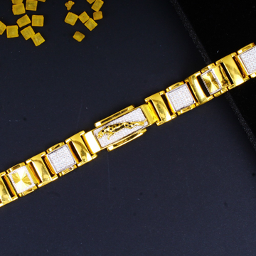 gold cheetan design diamond Gents bracelet 33 by 