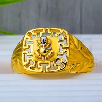 916 Gold ganeshji Gents Ring GG-0007