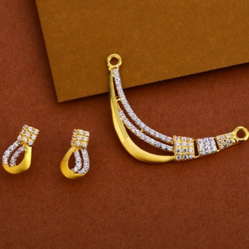 22 carat gold mangalsutra stylish pendants set RH-...