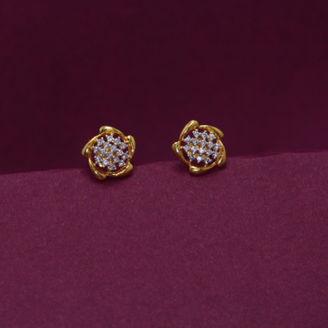 22KT Hallmarked Gemstone Earring by Simandhar Jewellers