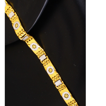 gold trendy bold diamond Gents bracelet  28 by 
