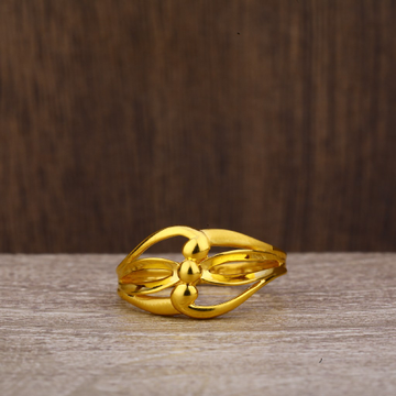 22kt Gold Fancy Women's Plain Ring LPR221