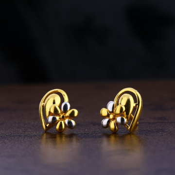 916 Gold CZ Hallmark Delicate Ladies Plain Earring...