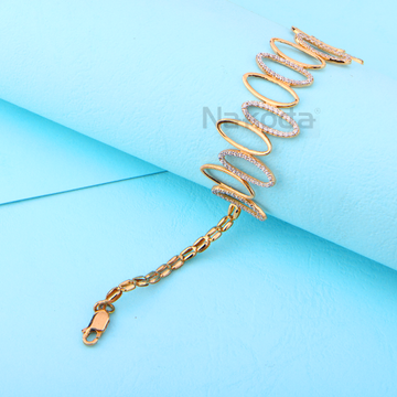 750 Rose Gold Ladies Classic Kada Bracelet RLKB392