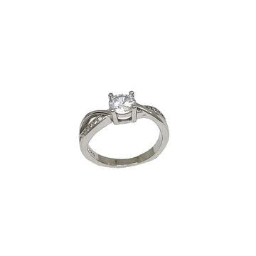 Diamond Stylish Designer Ring In 925 Sterling Silv...