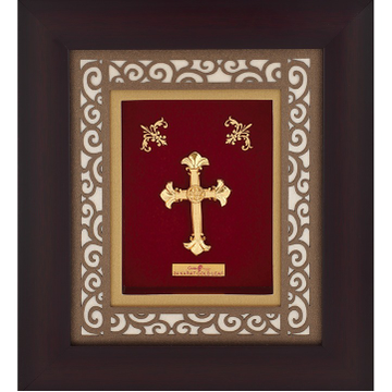 916 Gold Plated Cross Photo Frame AJ-04 by 