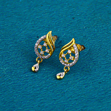22K Gold Fancy And Modern Design Earrings by 
