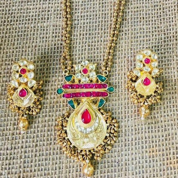 916 gold dokiya design necklace set by Panna Jewellers