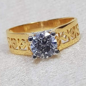 22 carat gold ladies single stone ring  RH-GR343