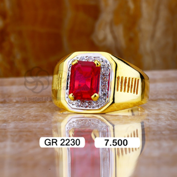 22K(916)Gold Gents Colour Diamond Ring by Sneh Ornaments