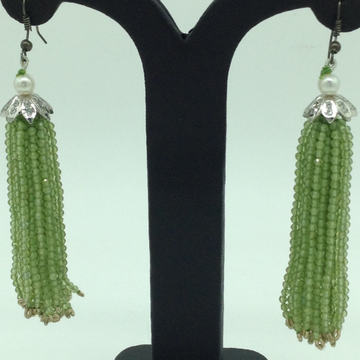 Parrot Green Peridot Stones Ear Chandelier Hangings JER0021