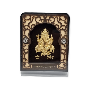 24 Carat Gold Foil Lord Ganeshji Frame MGA - AGE01...