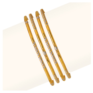 916 Gold Four Pair Copper Kadli Bangle RJFP-025 by Ruchit Jewellers