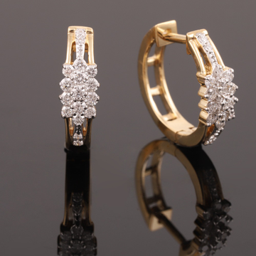 18kt yellow gold designer diamond bali earrings by 