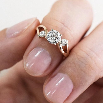 rose gold diamond ring by 