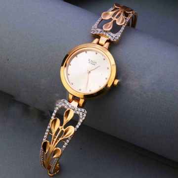 18KT Rose Gold fancy round dial watch for ladies by 