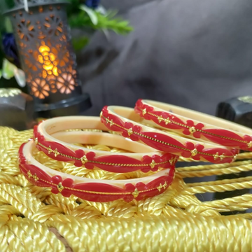 22kt Red gold plastic bangle Pair  by 