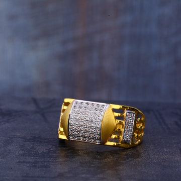 22KT Gold Cz Exclusive Gent's Ring MR673