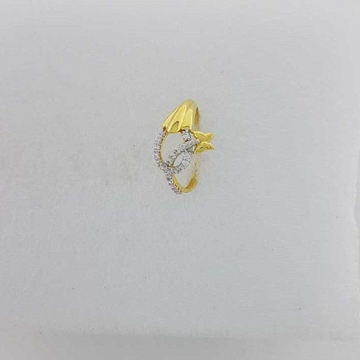 22KT Yellow Gold Ladies Prong CZ Finger Ring by 