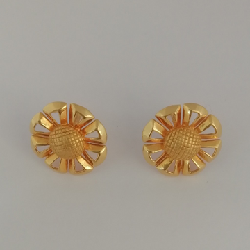 916 gold round fancy earrings by 