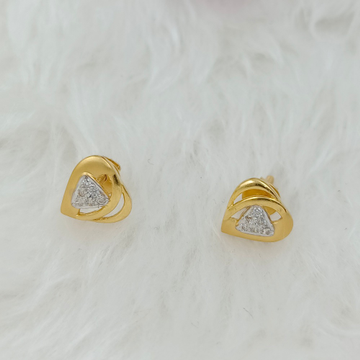 916 GOLD HEART SHAPE EARRING by Ranka Jewellers