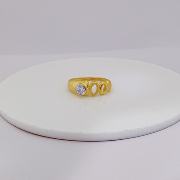 22k Gold Exclusive Round Shape Stone Ring by 