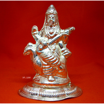 silver shree sarswati maa murti (Statue) MRT-19 by 
