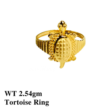 22K Tortoise Ring Plain by 