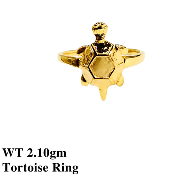 22K Tortoise Ring Plain by 