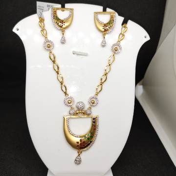 916 Colourful Pendent Designer Neckless by S. O. Gold Private Limited