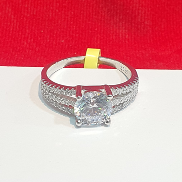 Showroom of 92.5 silver white diamonds fancy ring for women